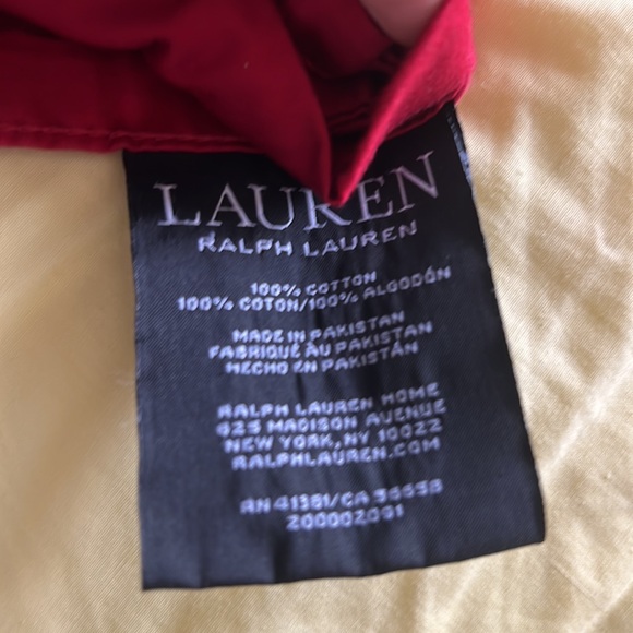 Ralph Lauren queen flat sheet wine red 100%cotton - Picture 3 of 4